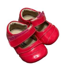 Girls See Kai Run Smaller Hot Pink Mary Jane Shoes, Size 0-6M